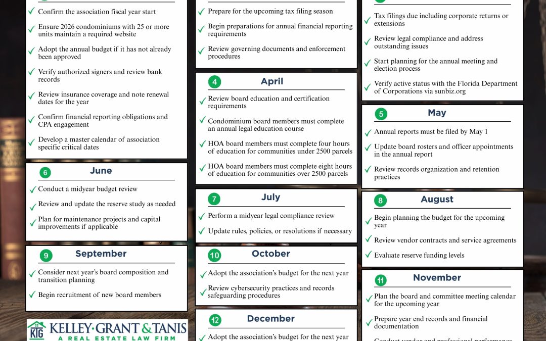 Association Planning Calendar 2026
